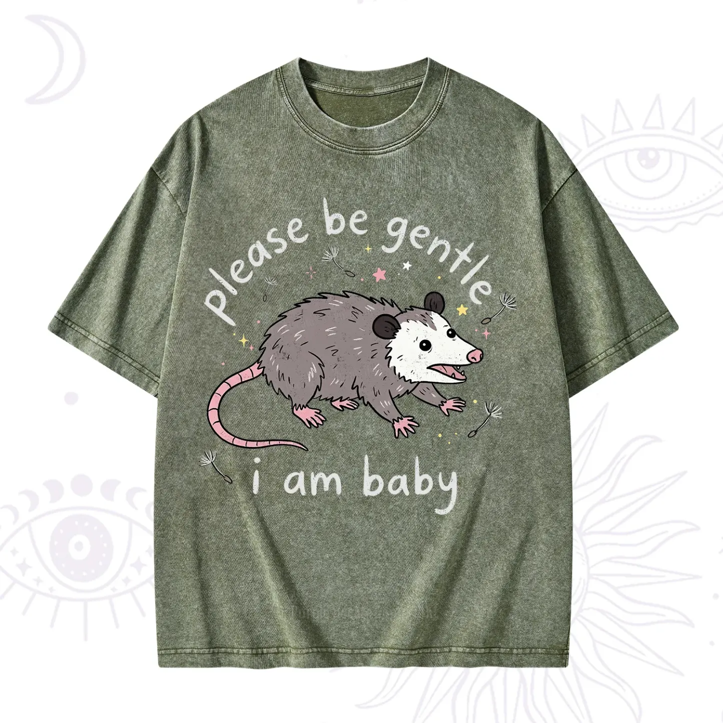 Purplehecate Please Be Gentle Possum Washed T-Shirt