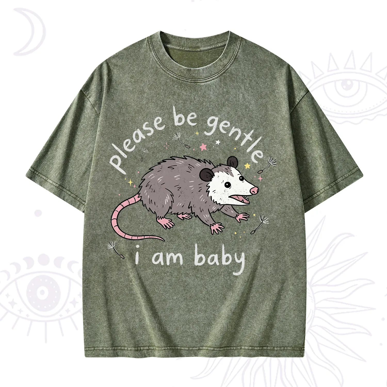 Purplehecate Please Be Gentle Possum Washed T-Shirt