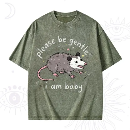 Purplehecate Please Be Gentle Possum Washed T-Shirt
