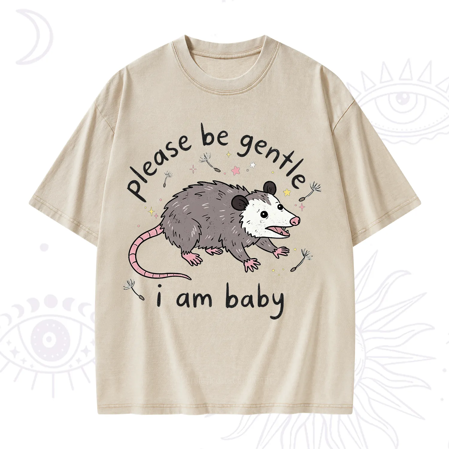 Purplehecate Please Be Gentle Possum Washed T-Shirt
