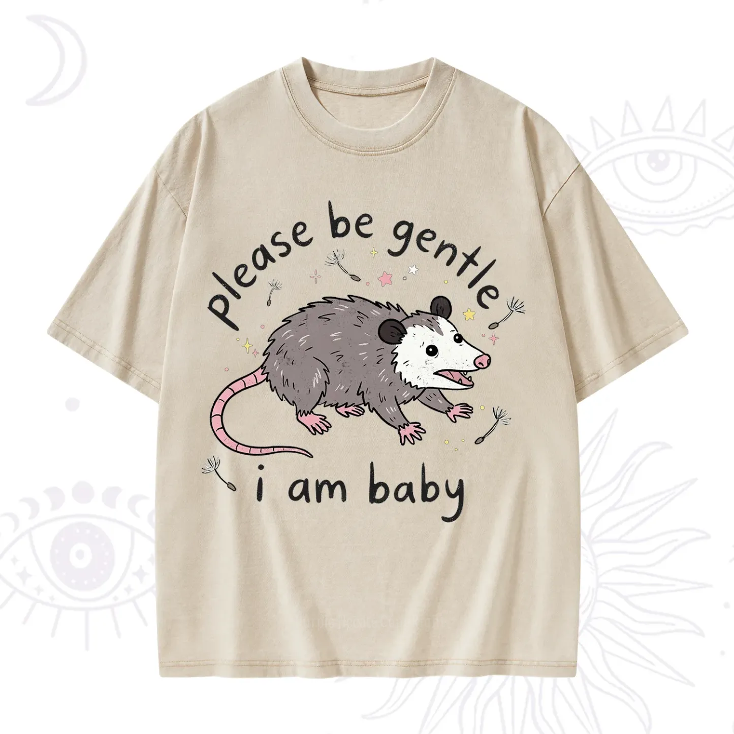 Purplehecate Please Be Gentle Possum Washed T-Shirt