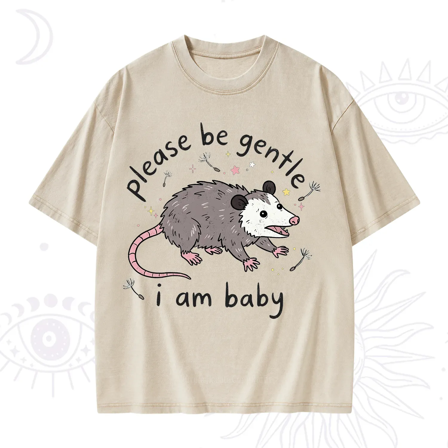 Purplehecate Please Be Gentle Possum Washed T-Shirt