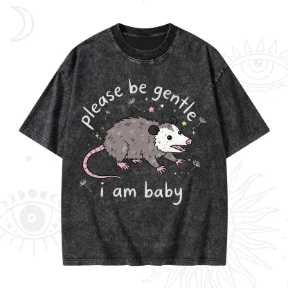 Purplehecate Please Be Gentle Possum Washed T-Shirt