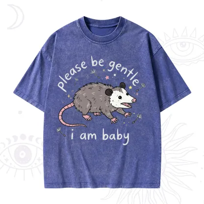 Purplehecate Please Be Gentle Possum Washed T-Shirt