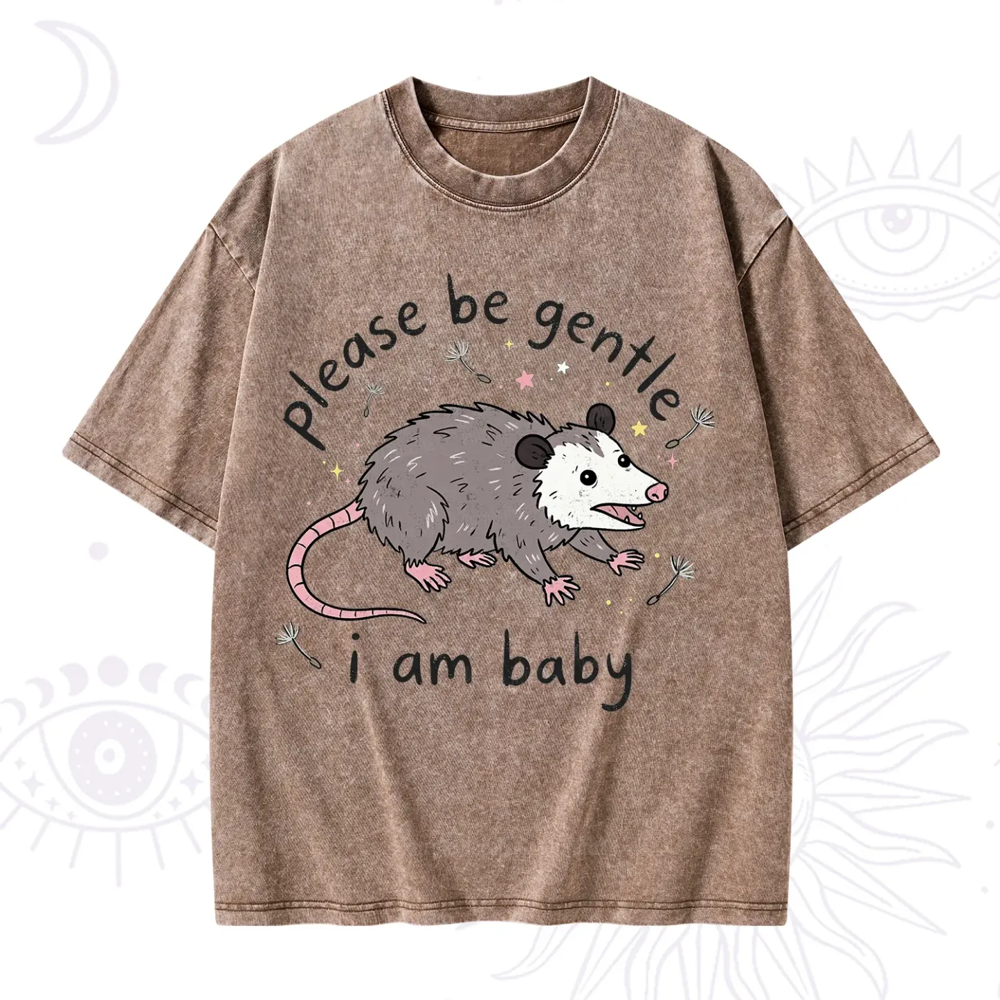 Purplehecate Please Be Gentle Possum Washed T-Shirt