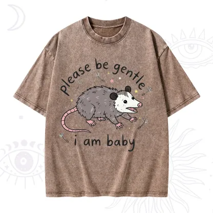 Purplehecate Please Be Gentle Possum Washed T-Shirt