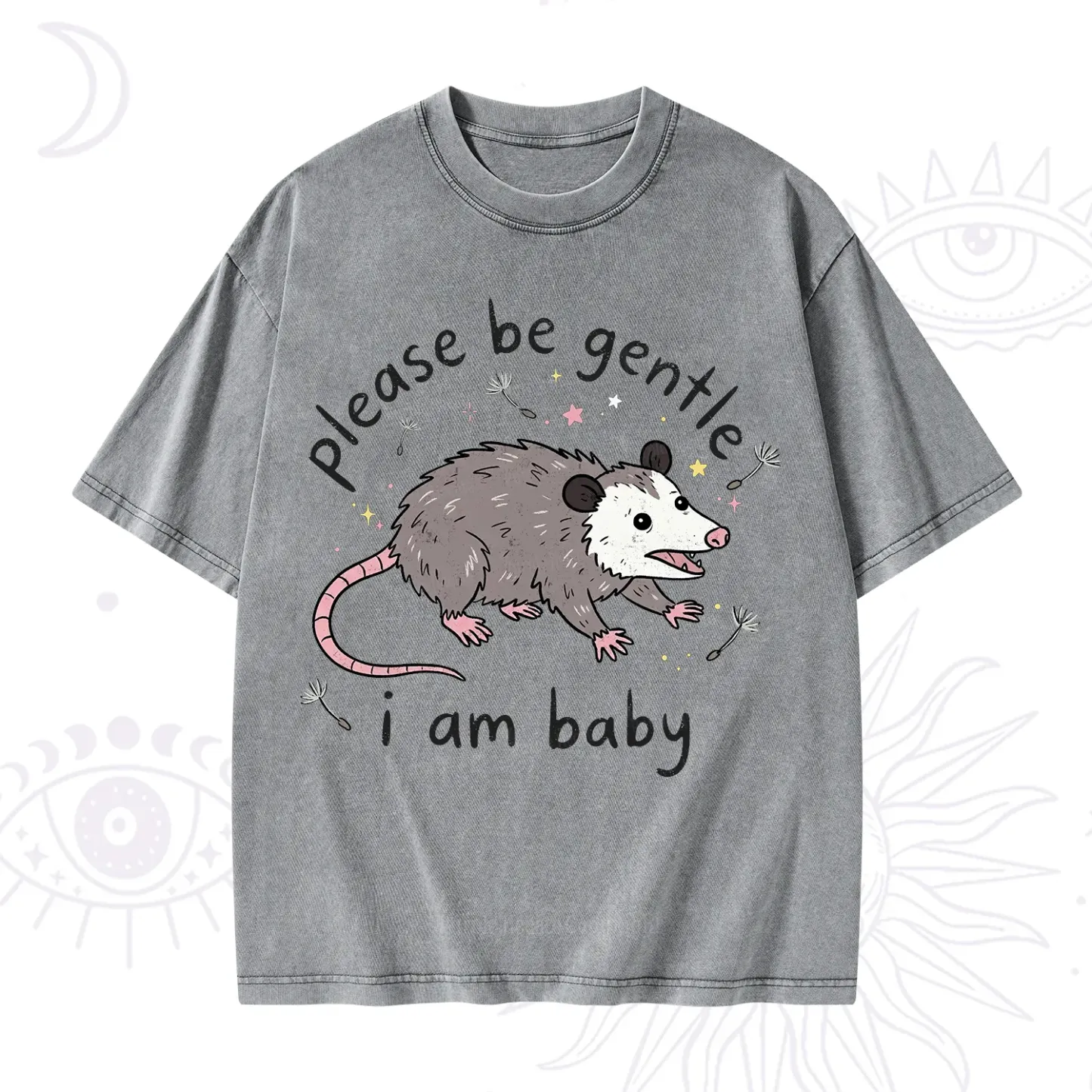 Purplehecate Please Be Gentle Possum Washed T-Shirt