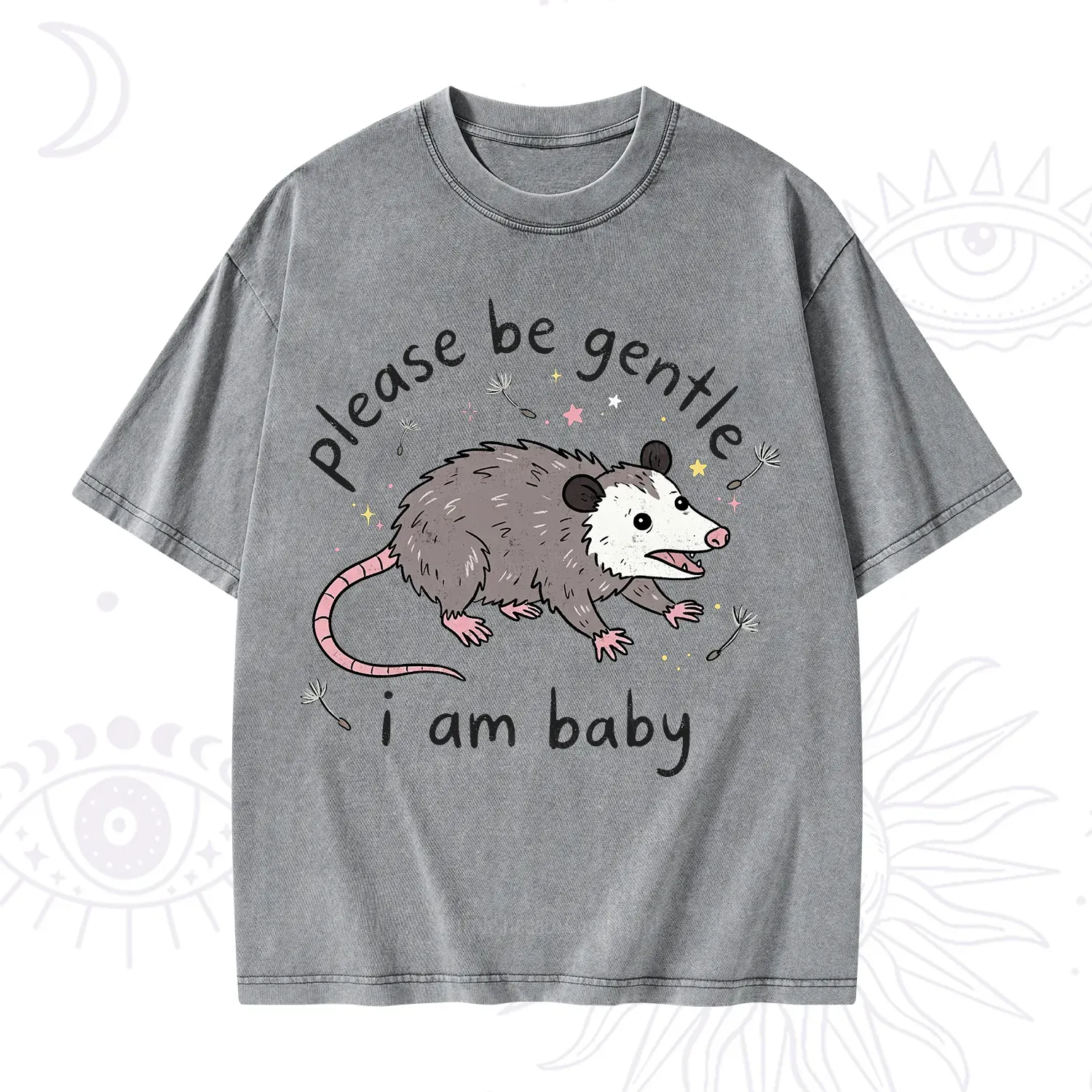 Purplehecate Please Be Gentle Possum Washed T-Shirt