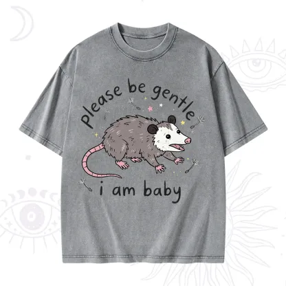 Purplehecate Please Be Gentle Possum Washed T-Shirt