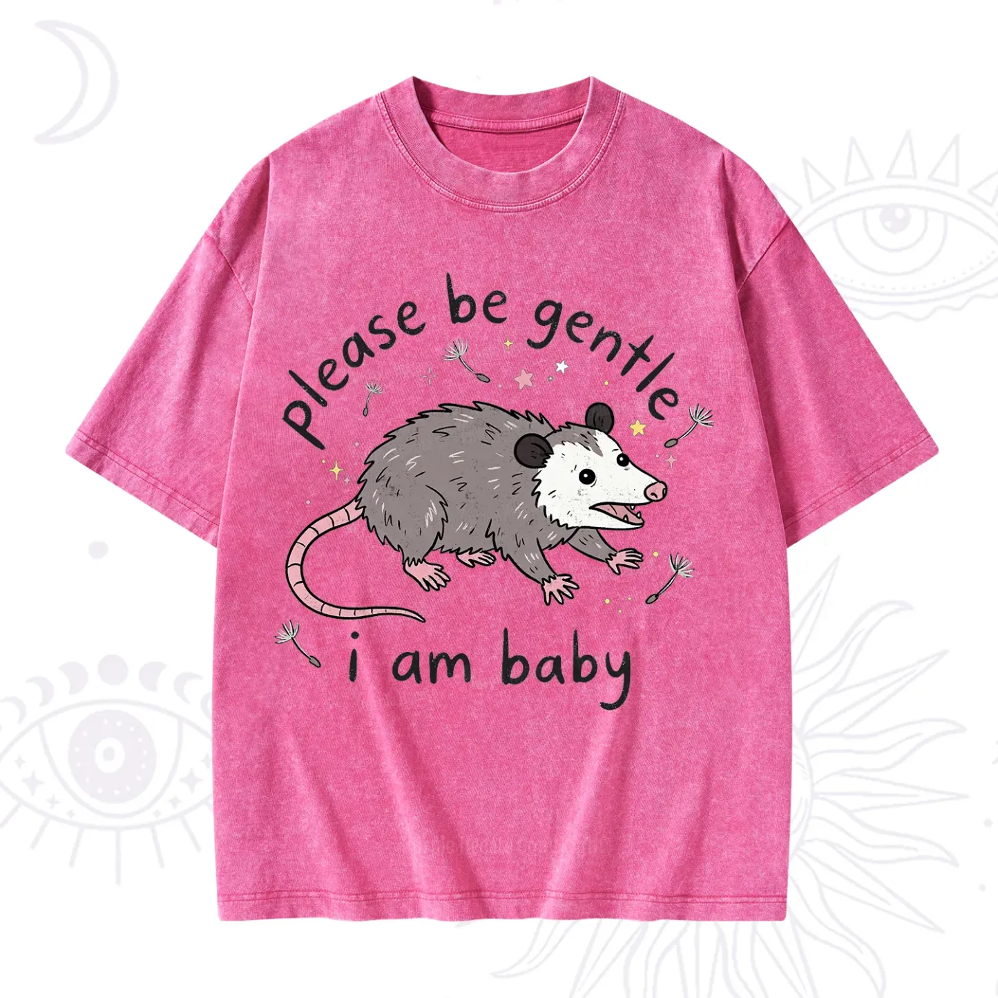 Purplehecate Please Be Gentle Possum Washed T-Shirt