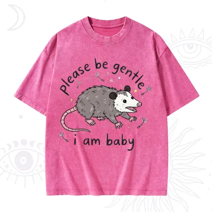 Purplehecate Please Be Gentle Possum Washed T-Shirt