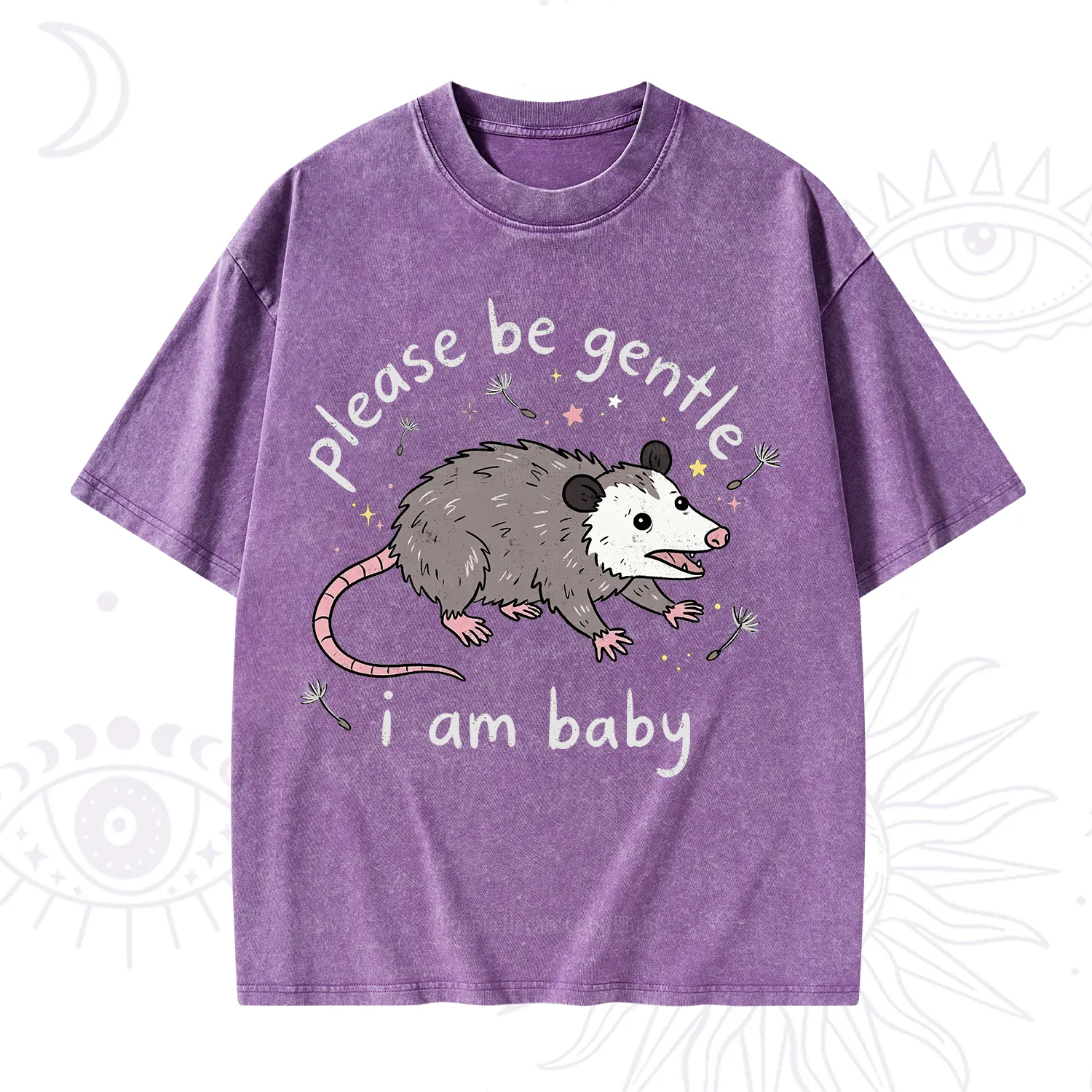 Purplehecate Please Be Gentle Possum Washed T-Shirt