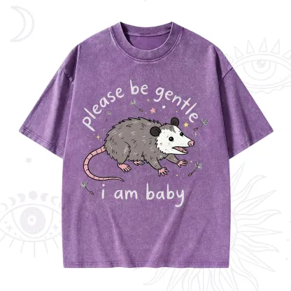 Purplehecate Please Be Gentle Possum Washed T-Shirt