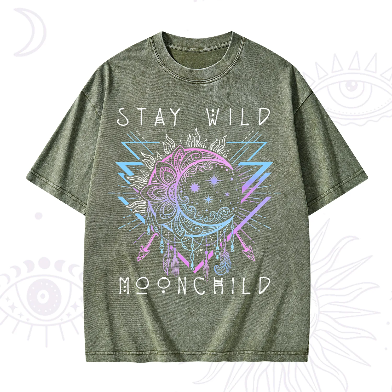 Purplehecate Stay Wild Moonchild Washed T-Shirt