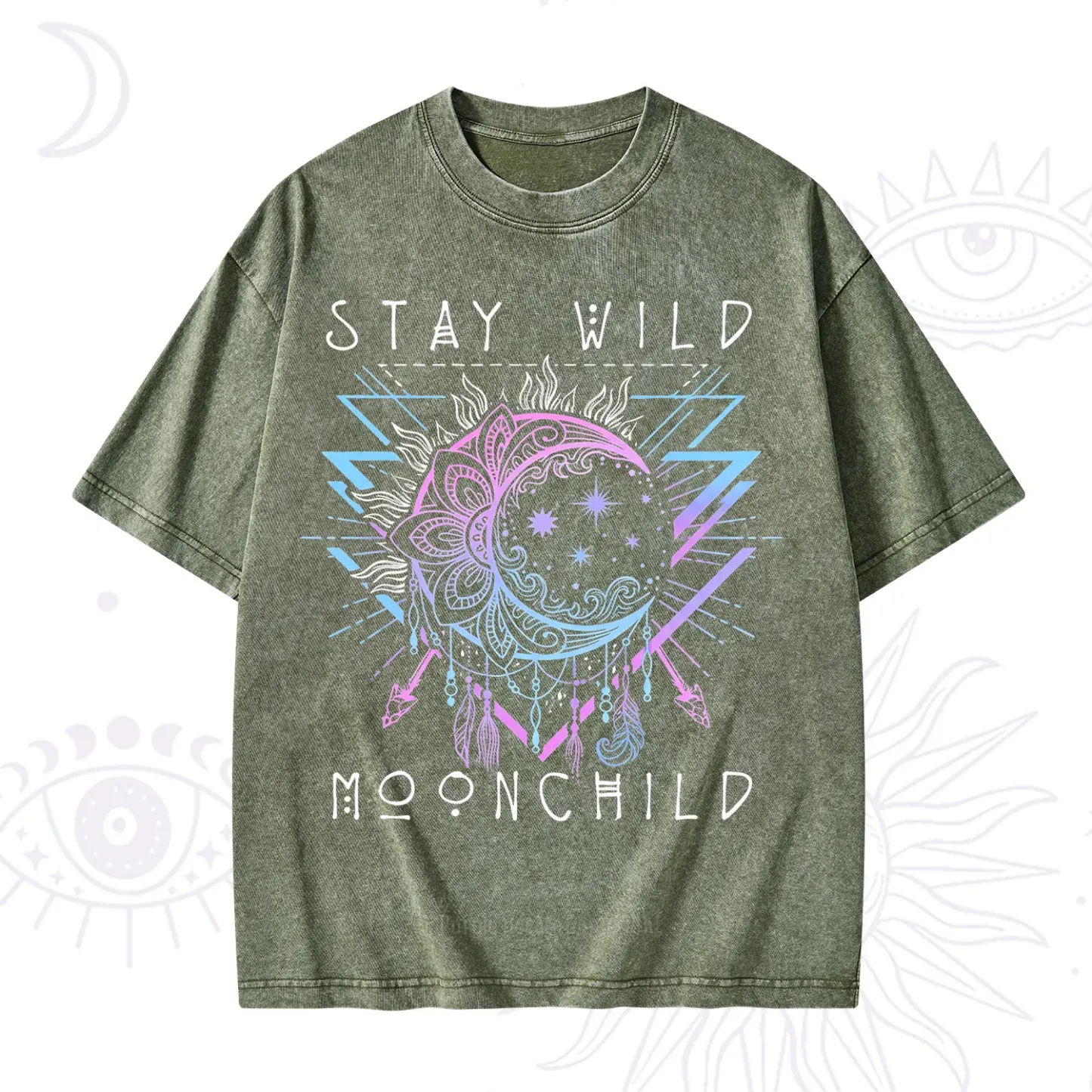 Purplehecate Stay Wild Moonchild Washed T-Shirt