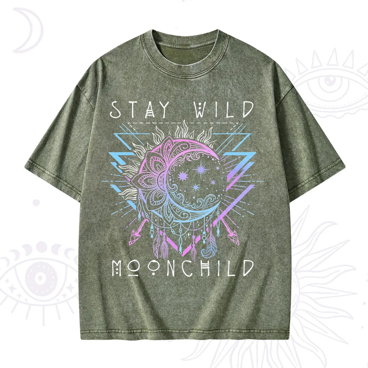 Purplehecate Stay Wild Moonchild Washed T-Shirt