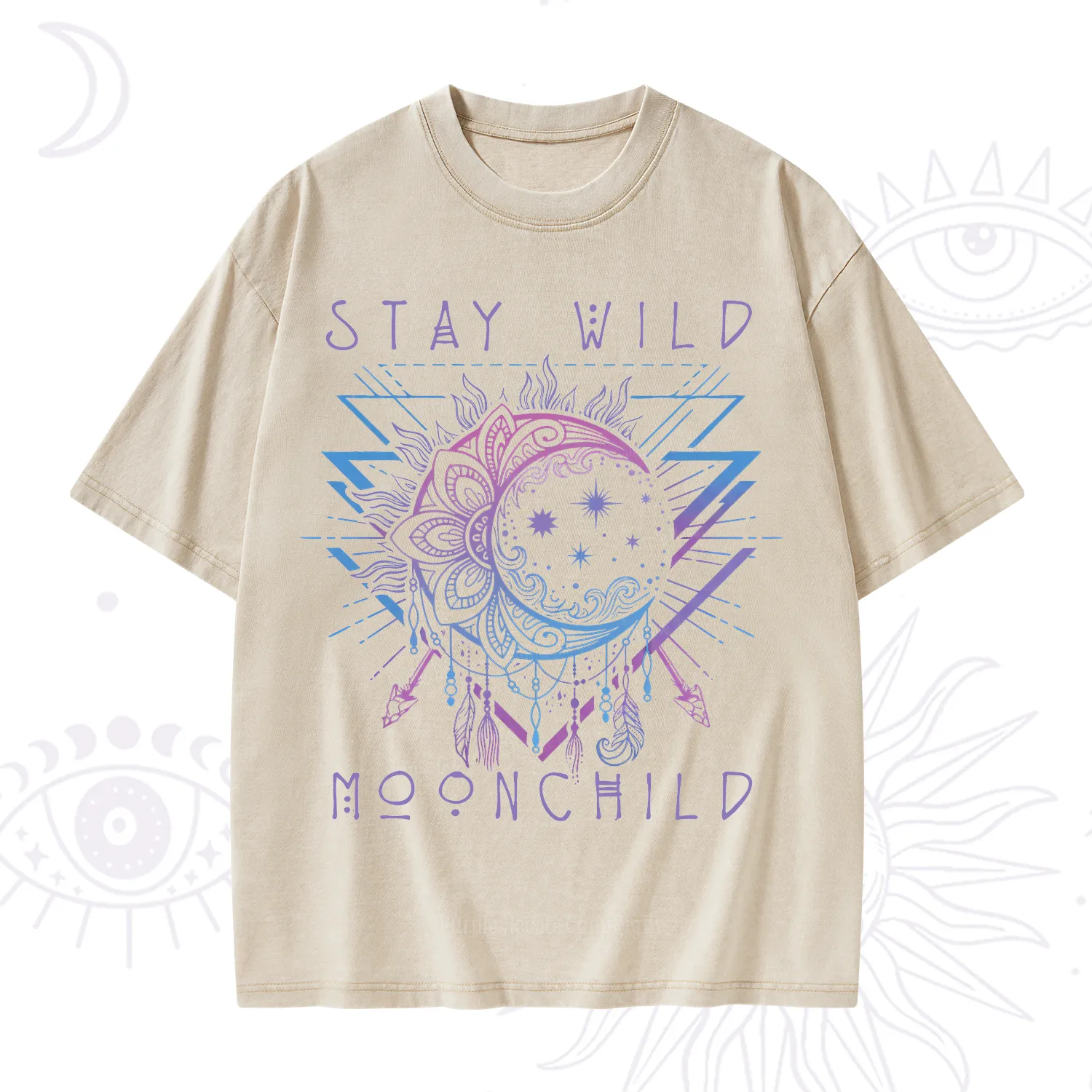 Purplehecate Stay Wild Moonchild Washed T-Shirt