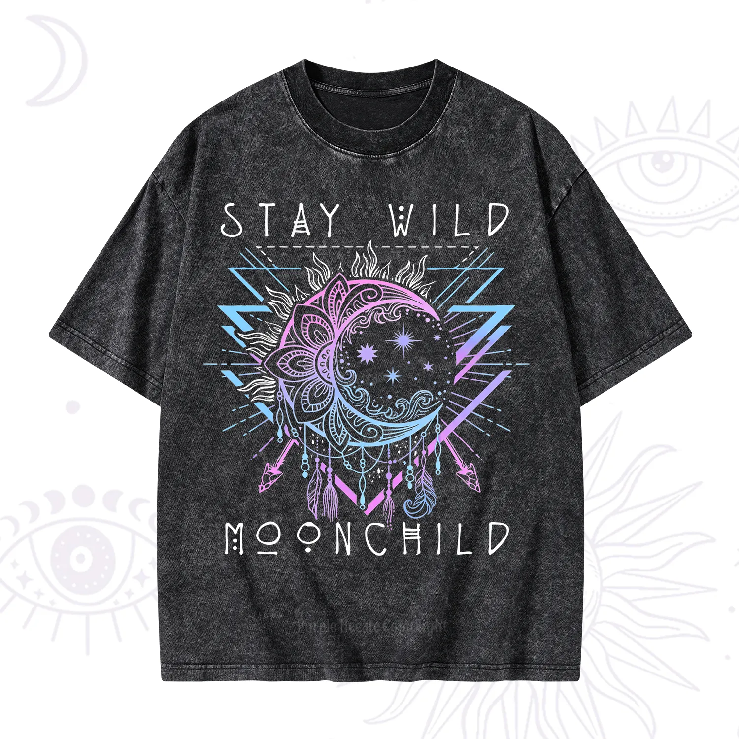 Purplehecate Stay Wild Moonchild Washed T-Shirt