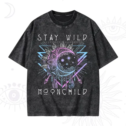 Purplehecate Stay Wild Moonchild Washed T-Shirt