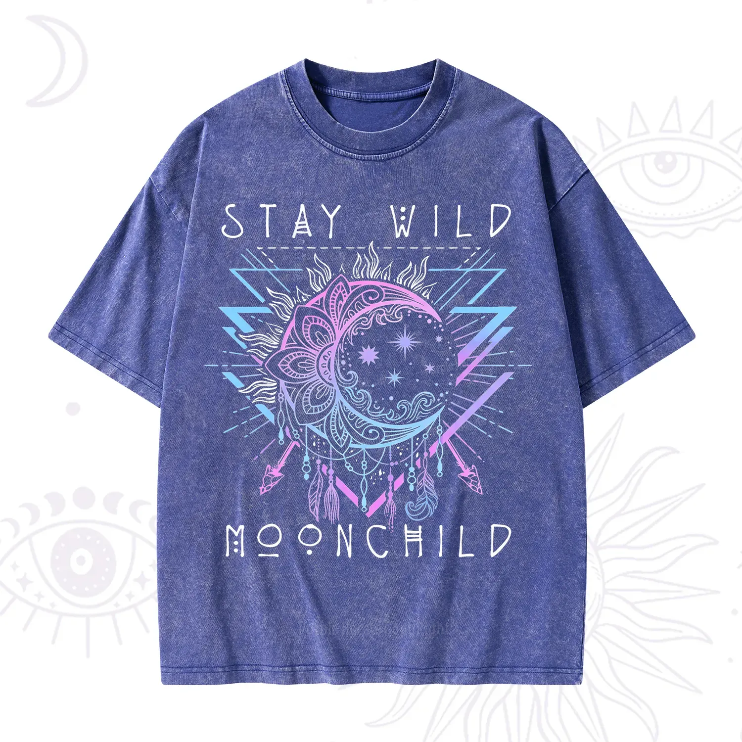 Purplehecate Stay Wild Moonchild Washed T-Shirt