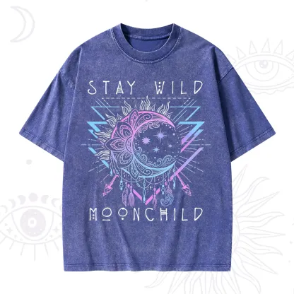 Purplehecate Stay Wild Moonchild Washed T-Shirt