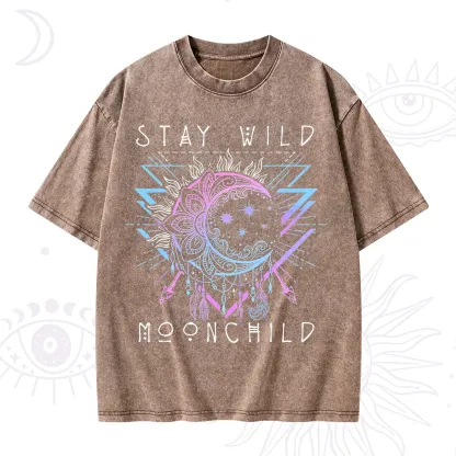 Purplehecate Stay Wild Moonchild Washed T-Shirt