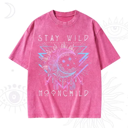 Purplehecate Stay Wild Moonchild Washed T-Shirt