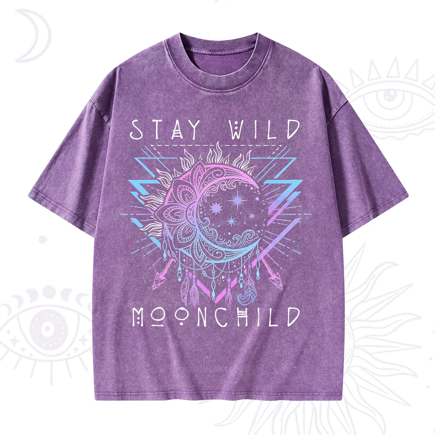 Purplehecate Stay Wild Moonchild Washed T-Shirt