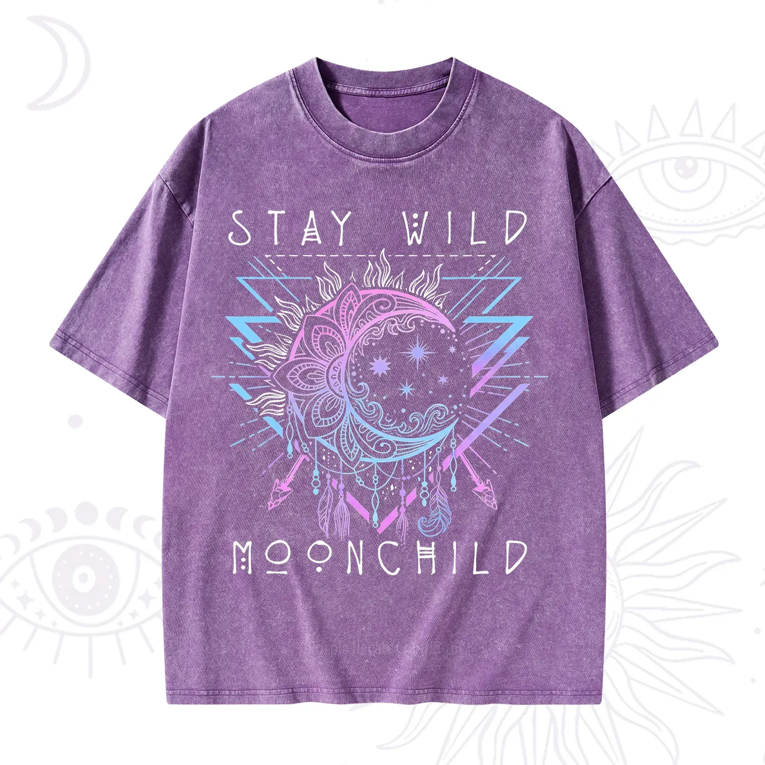 Purplehecate Stay Wild Moonchild Washed T-Shirt