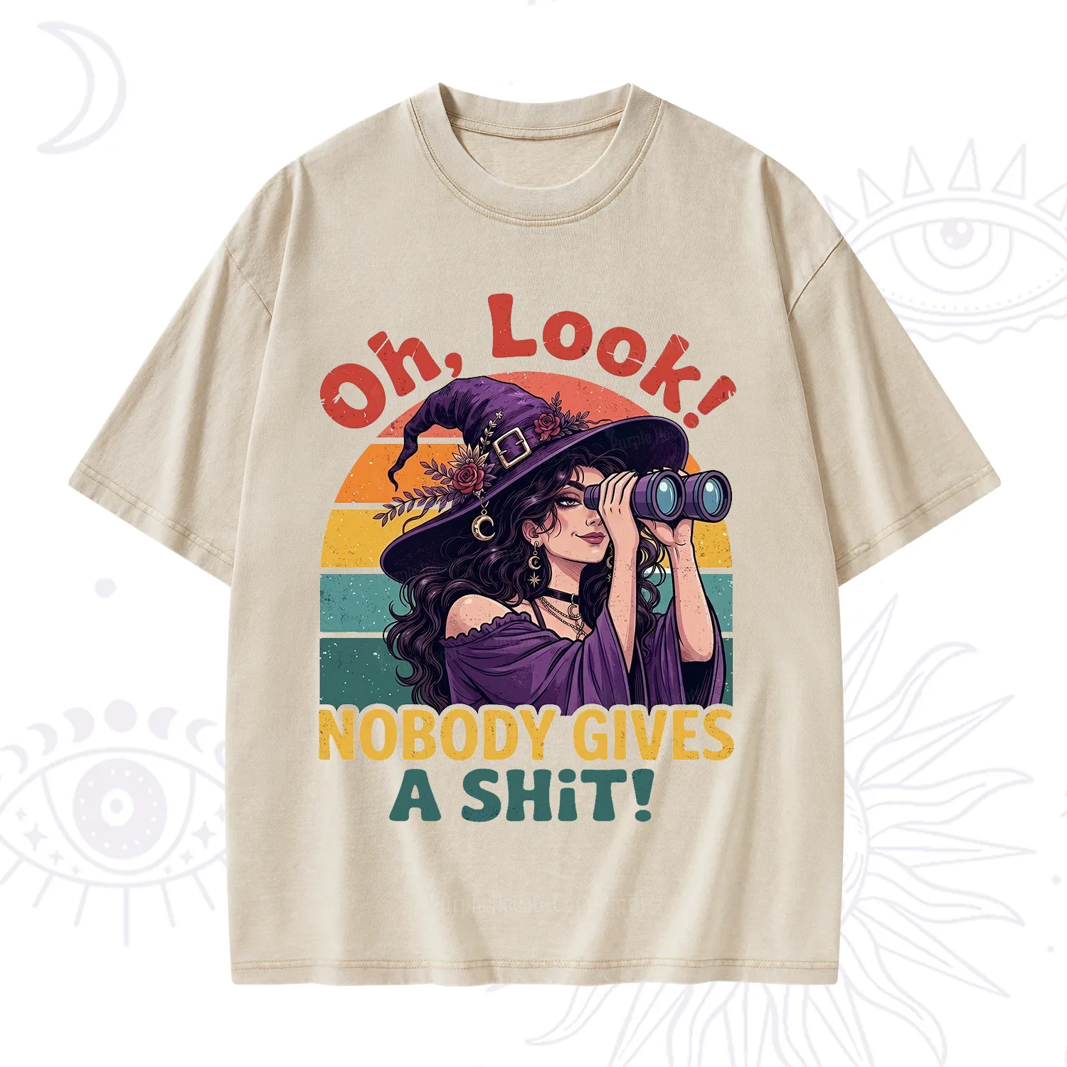 Purplehecate Oh Look Nobody Cares Witch Washed T-Shirt