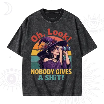 Purplehecate Oh Look Nobody Cares Witch Washed T-Shirt