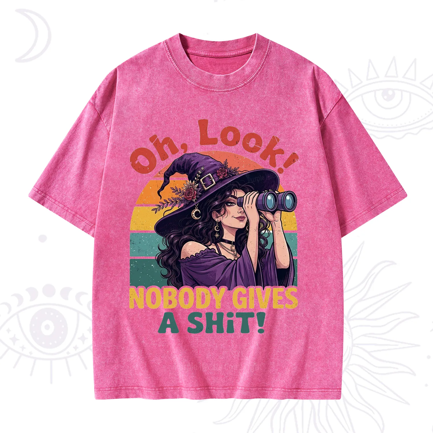 Purplehecate Oh Look Nobody Cares Witch Washed T-Shirt