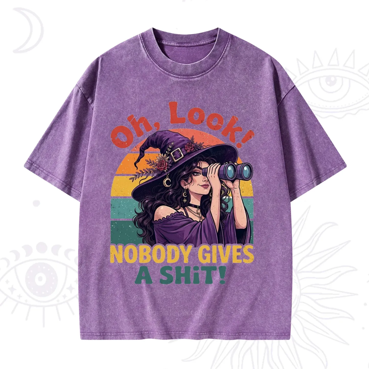Purplehecate Oh Look Nobody Cares Witch Washed T-Shirt