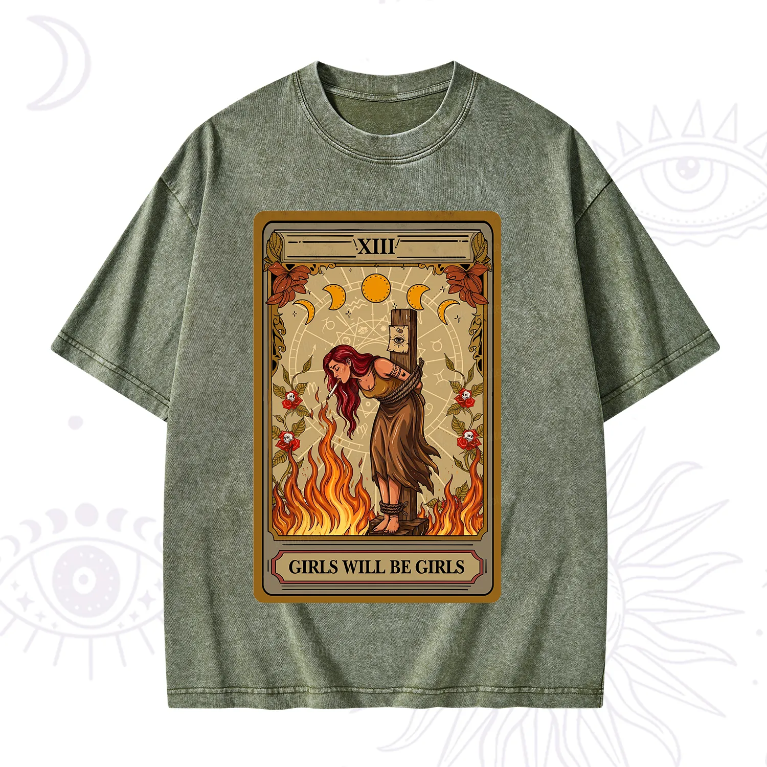 Purplehecate Girls Will Be Girls Witch Washed T-Shirt
