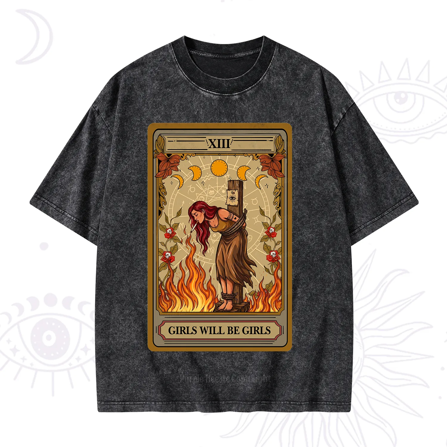 Purplehecate Girls Will Be Girls Witch Washed T-Shirt
