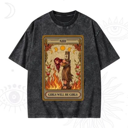 Purplehecate Girls Will Be Girls Witch Washed T-Shirt