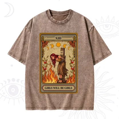 Purplehecate Girls Will Be Girls Witch Washed T-Shirt