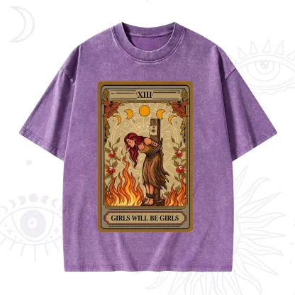 Purplehecate Girls Will Be Girls Witch Washed T-Shirt