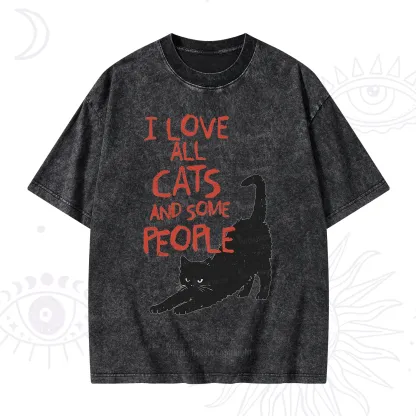 Purplehecate I Love All Cats and Some People Washed T-Shirt