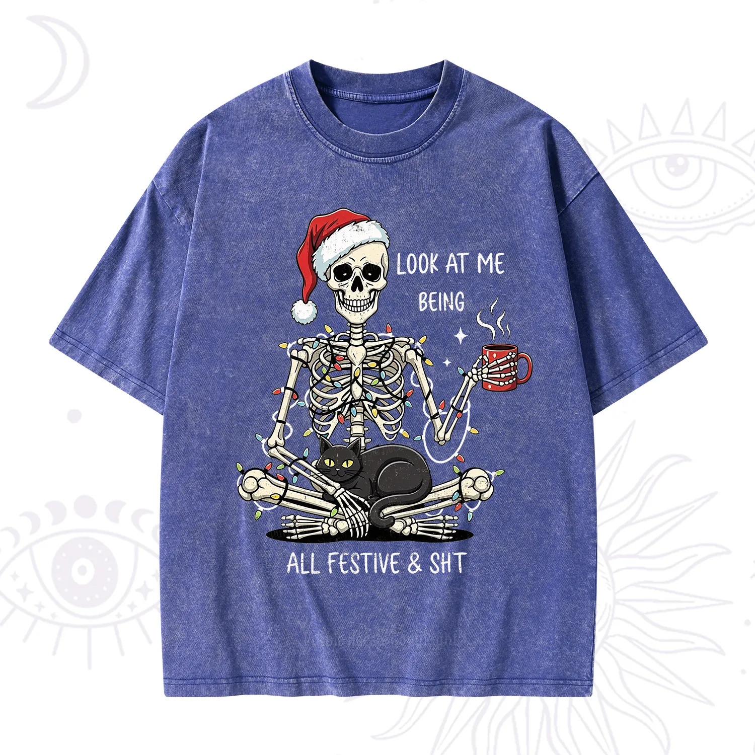 Purplehecate Look At Me Being All Festive Christmas Washed T-Shirt