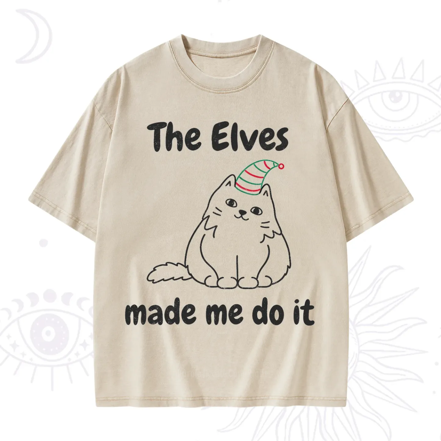 Purplehecate The Elves Made Me Do It Christmas Washed T-Shirt