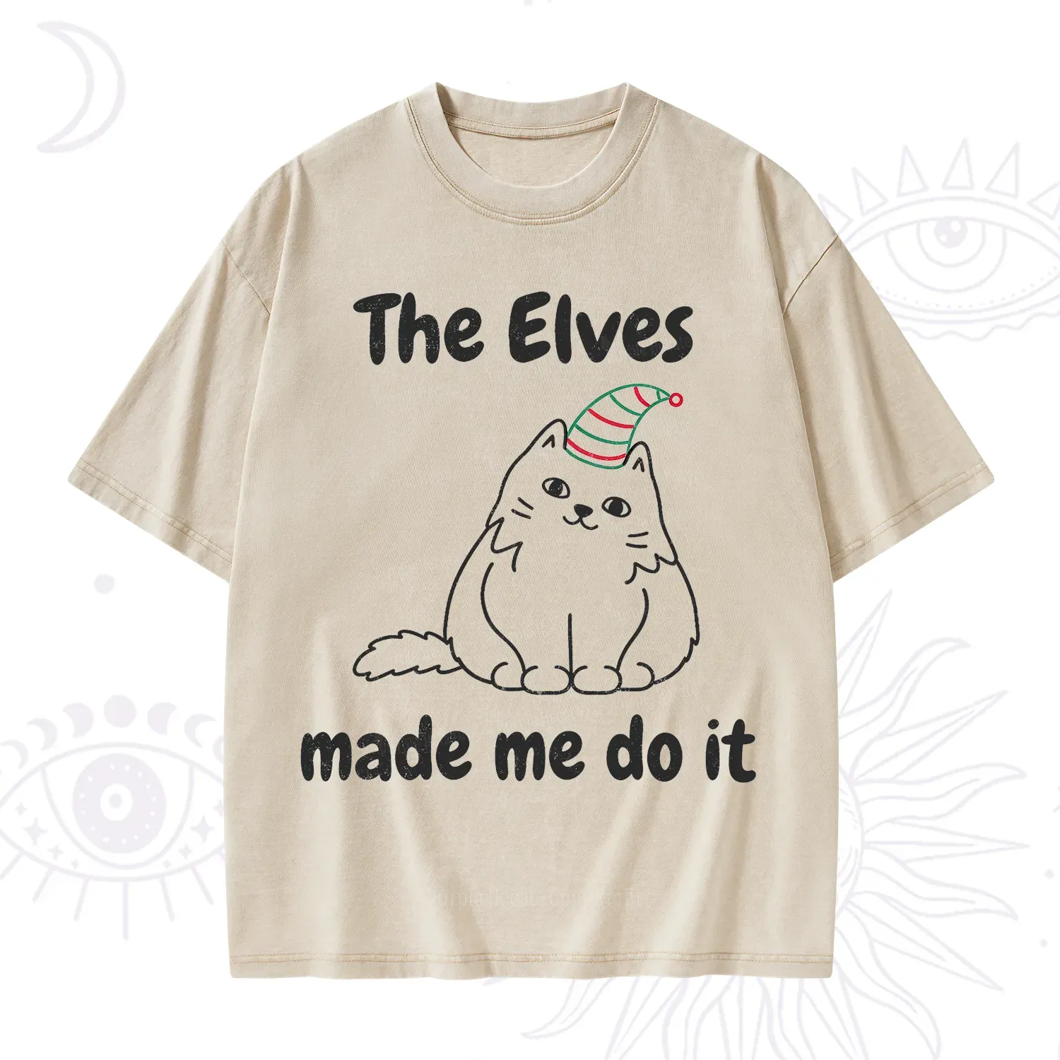 Purplehecate The Elves Made Me Do It Christmas Washed T-Shirt