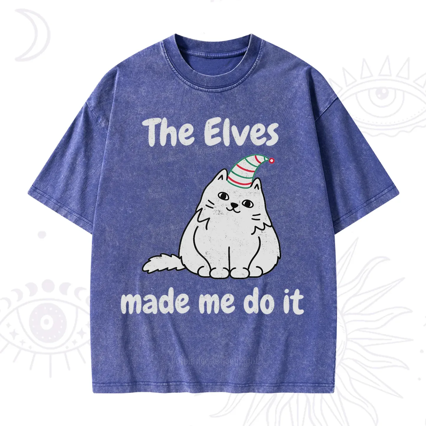 Purplehecate The Elves Made Me Do It Christmas Washed T-Shirt