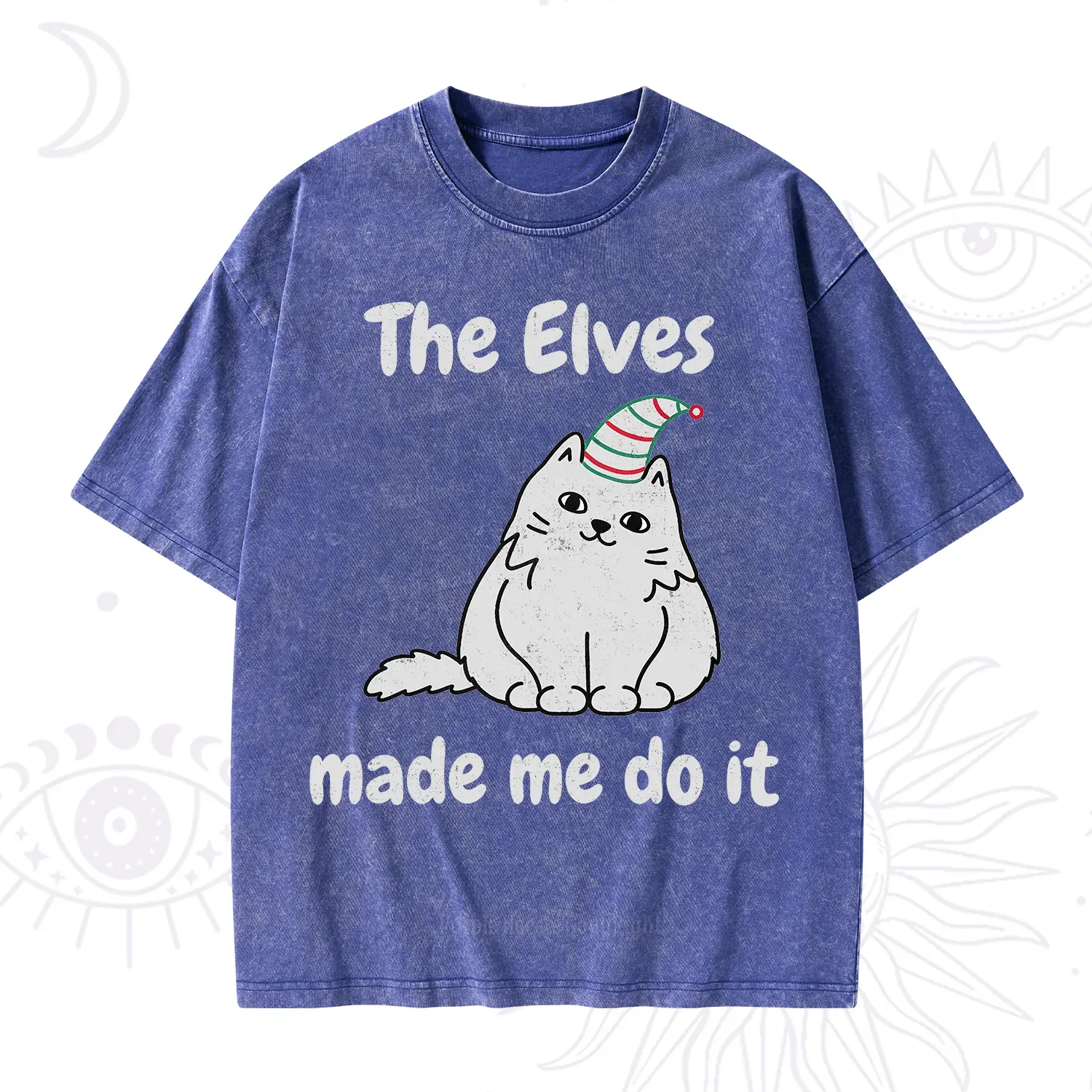 Purplehecate The Elves Made Me Do It Christmas Washed T-Shirt