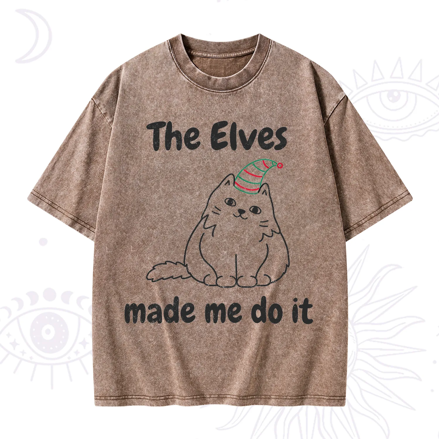 Purplehecate The Elves Made Me Do It Christmas Washed T-Shirt