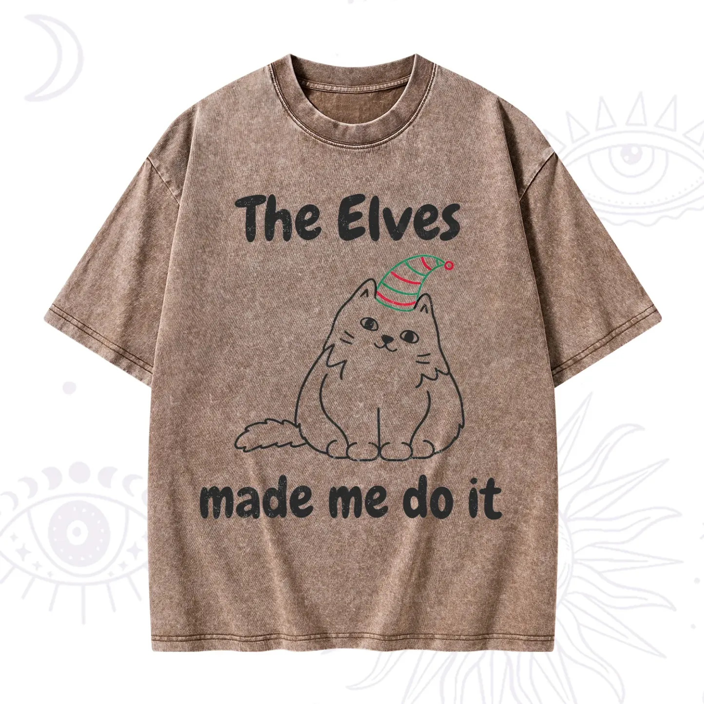 Purplehecate The Elves Made Me Do It Christmas Washed T-Shirt