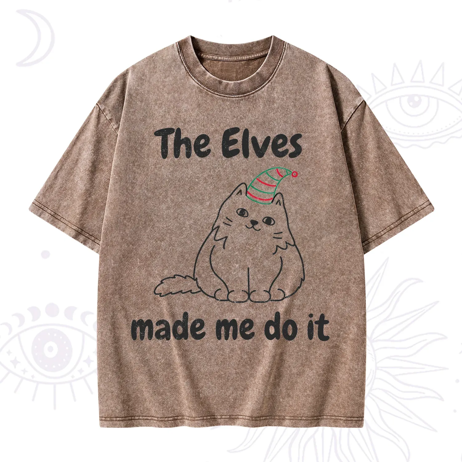 Purplehecate The Elves Made Me Do It Christmas Washed T-Shirt