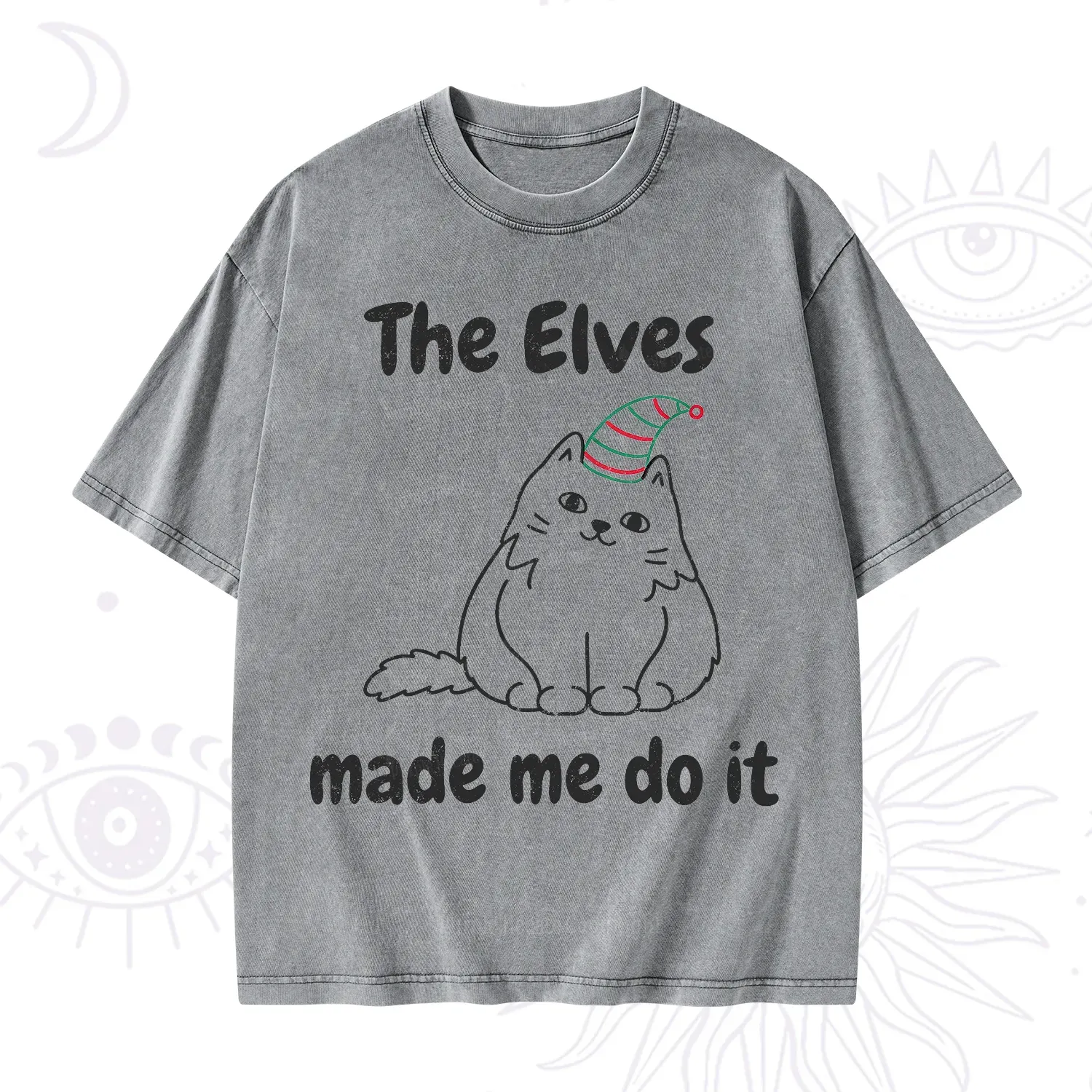 Purplehecate The Elves Made Me Do It Christmas Washed T-Shirt
