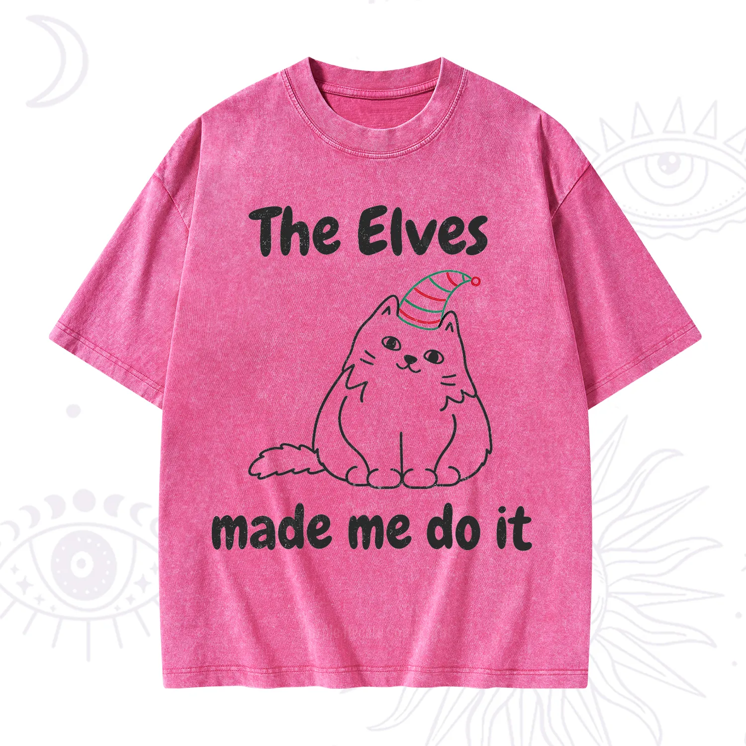 Purplehecate The Elves Made Me Do It Christmas Washed T-Shirt