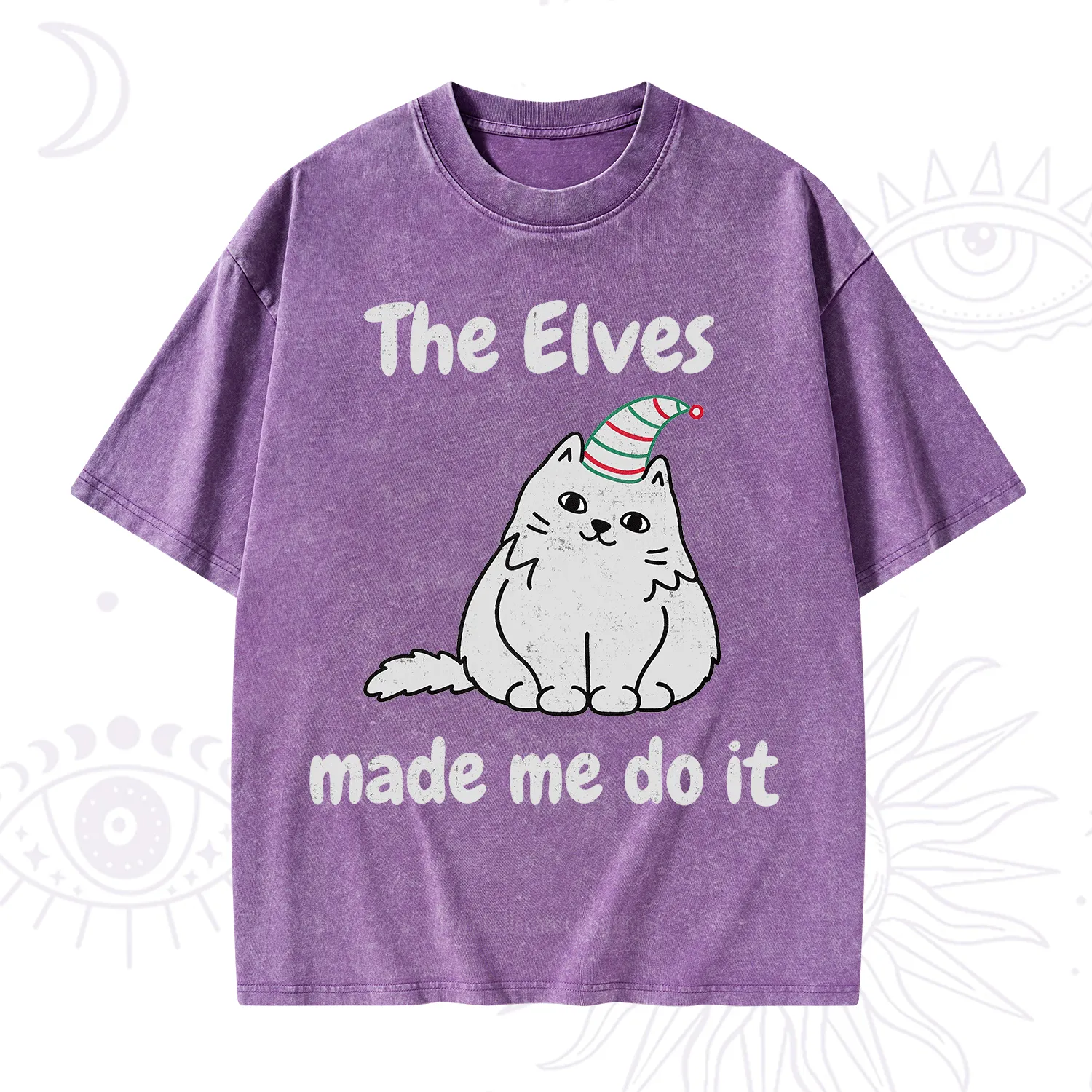 Purplehecate The Elves Made Me Do It Christmas Washed T-Shirt